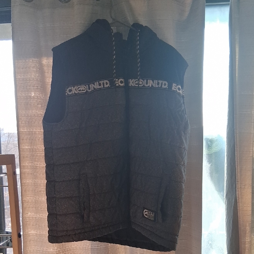 Ecko Unltd Gray Hooded Vest